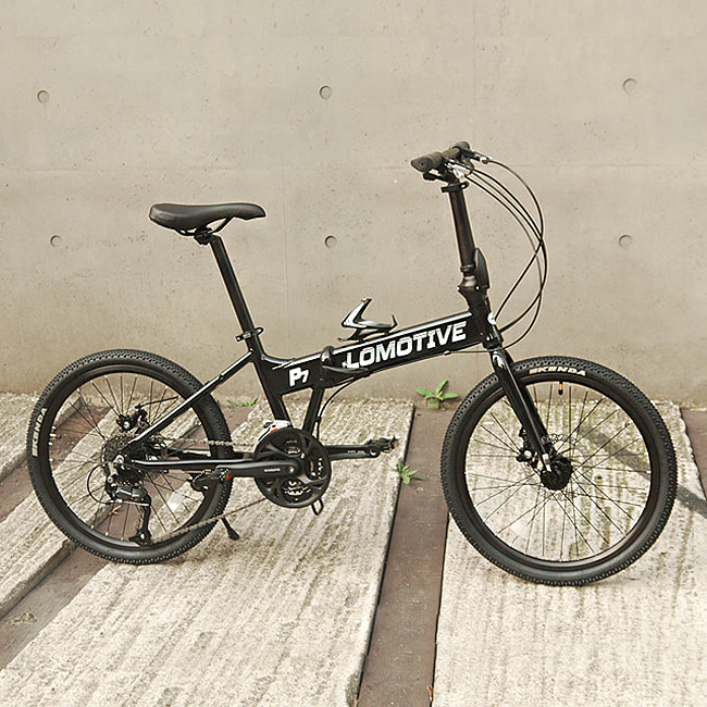 P7 블랙-시마노ALTUS 18단접이식 미니벨로 자전거